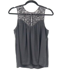 Ulla Johnson Silk Tank Top Womens 4 Black Luxury Designer Boho Whimsigoth Witchy